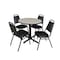 Cain Cain Round Table & Chair Set, Wood, Metal, Vinyl Top, Maple TB30RNDPL29BK - alternate 1